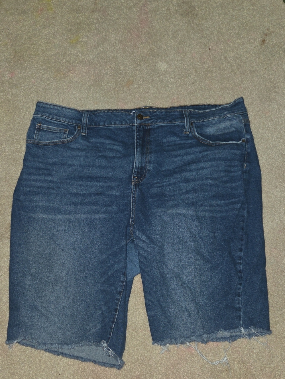 Women's Dark Blue Bermuda Denim Shorts
